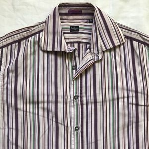 Paul Smith Striped Long Sleeve Button Down Shirt